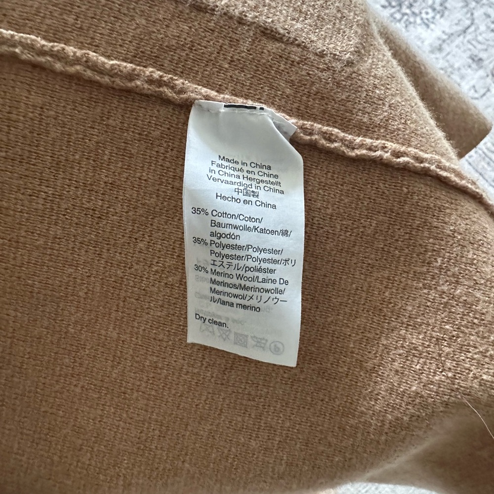 J.Crew Sophie Sweater Blazer | Tan | Small | Like New | Fall | Merino Wool - Picture 6 of 7